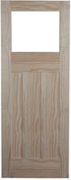 Clear Pine 1930's 4 Panel 1 Light