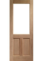 Hardwood M&T 2XG 2 Panel External Door