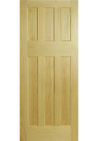 Clear Pine 1930's 6 Panel Internal Door